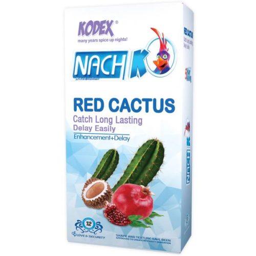 کاندوم کدکس مدل Red Cactus بسته ۱۲ عددی